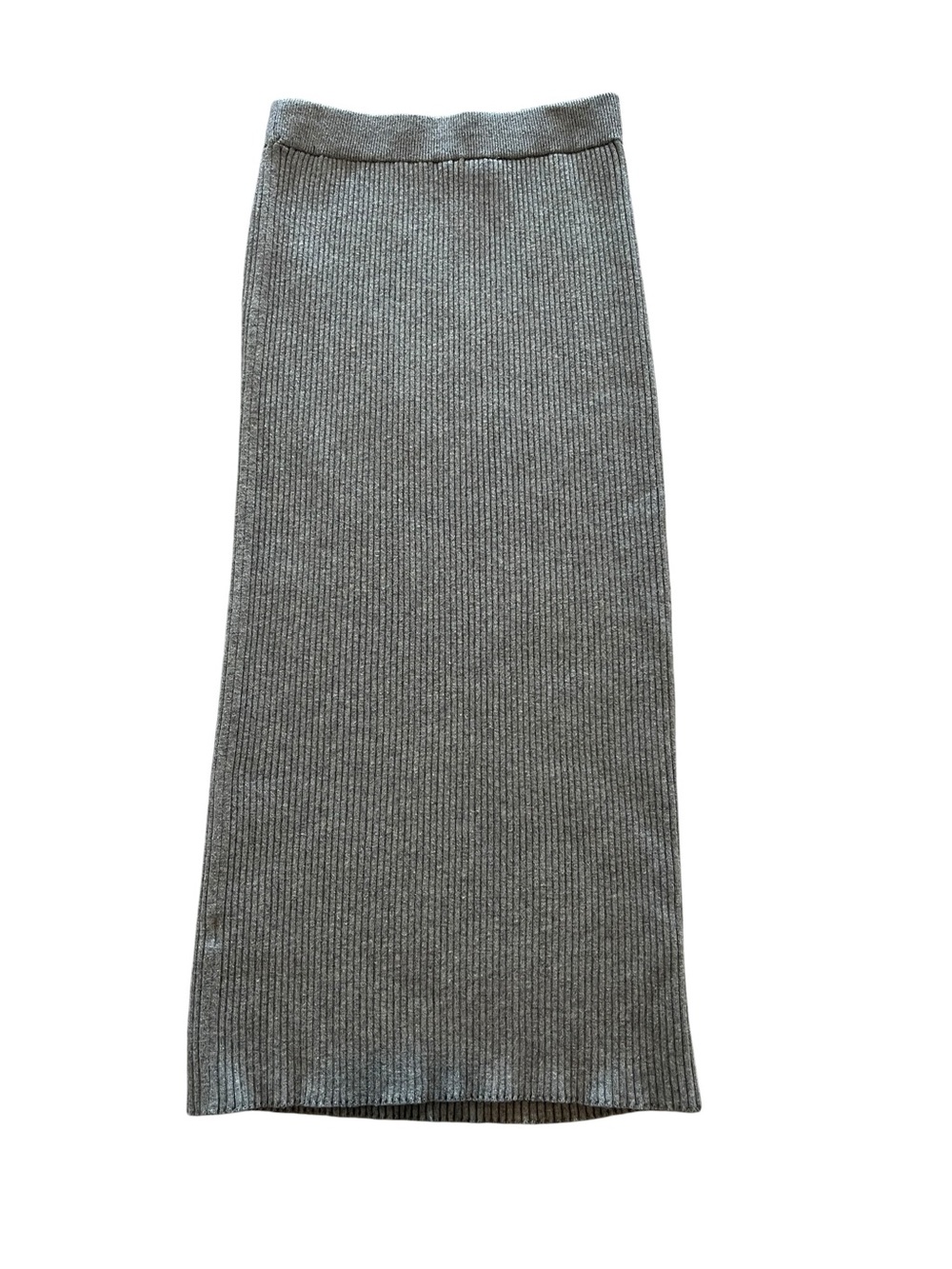 Forever 21 Gray Ribbed Knit Maxi Sweater Skirt- S - Picture 2 of 6